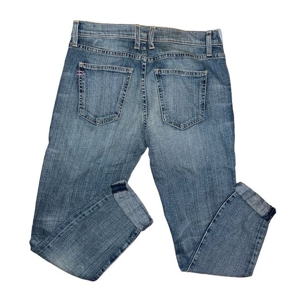 Current/Elliott X Hatch Distressed Cropped Denim Maternity Jeans - Picture 3 of 6